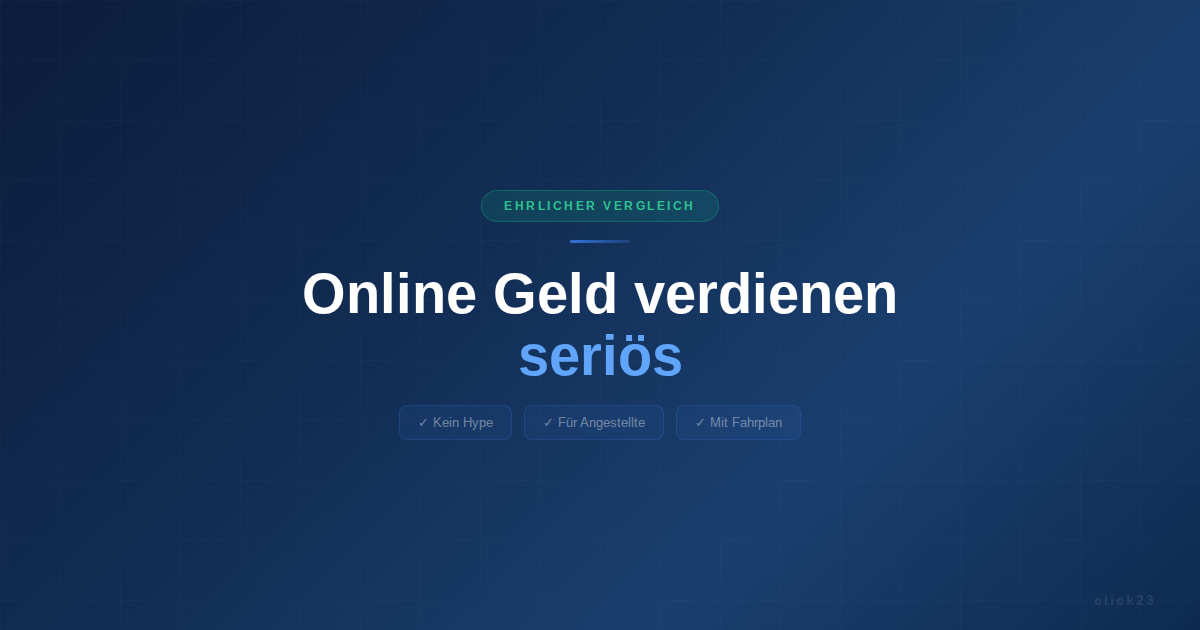 Online Geld verdienen seriös, ehrlicher Vergleich der besten Methoden für Angestellte 2026