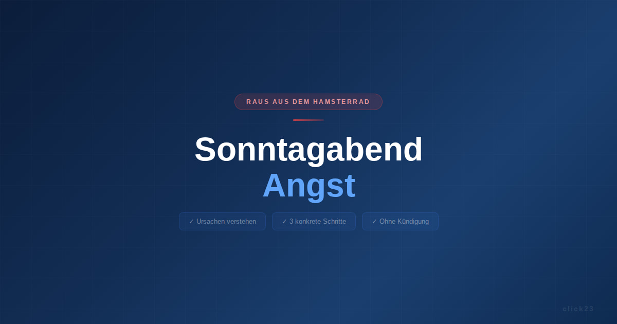 Sonntagabend Angst, Ursachen verstehen und konkrete Schritte dagegen unternehmen