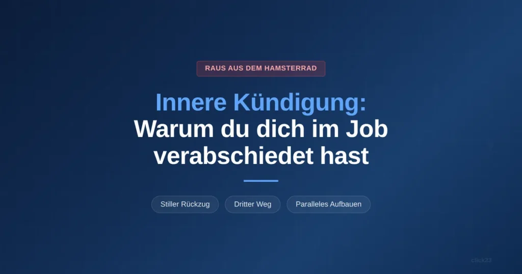 Innere Kündigung, Warum du dich im Job verabschiedet hast
