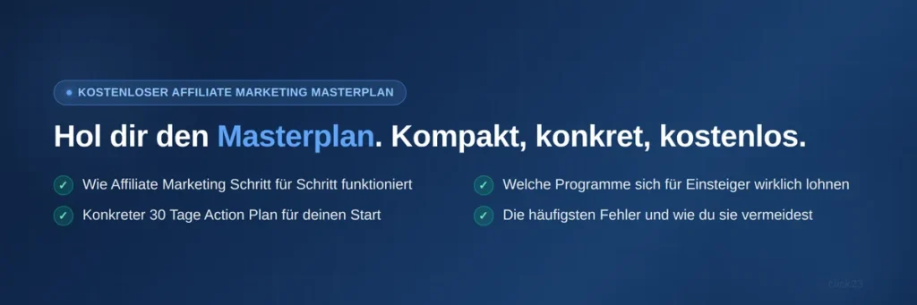 Kostenloser Affiliate Marketing Masterplan, ruhiger Ausstieg statt überstürzter Kündigung
