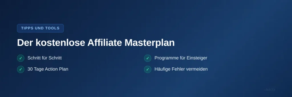 Kostenloser Affiliate Marketing Masterplan, E-Mail Marketing Fehler von Anfang an vermeiden